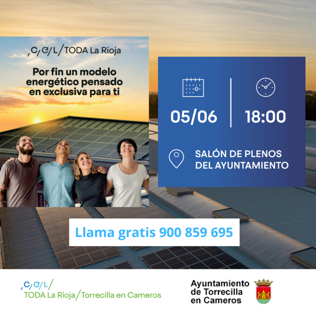 Presentación de la Comunidad Energética Local CEL TODA RIOJA Torrecilla en Cameros el miércoles 5 de junio